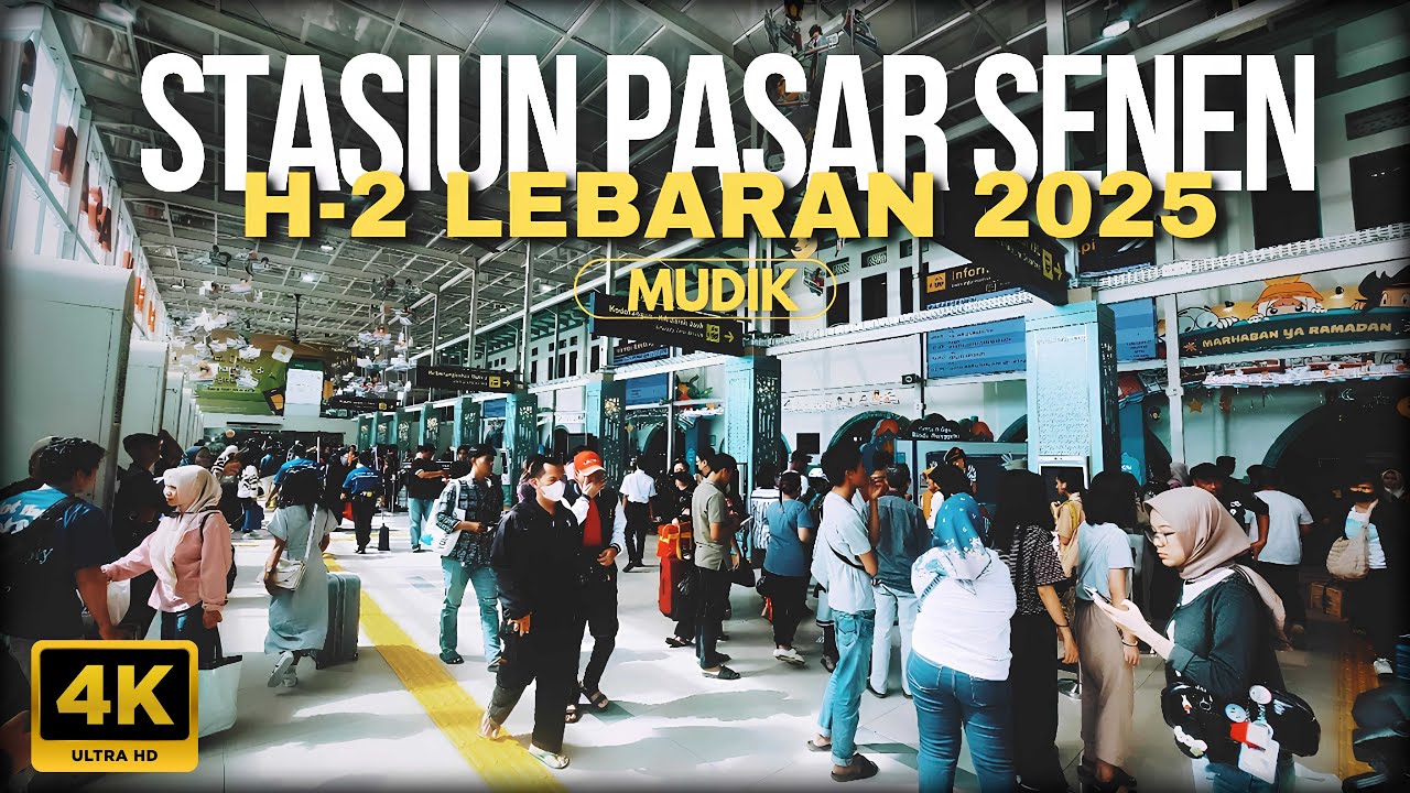 Stasiun Pasar Senen H-2 Lebaran 2025‼️Mudik