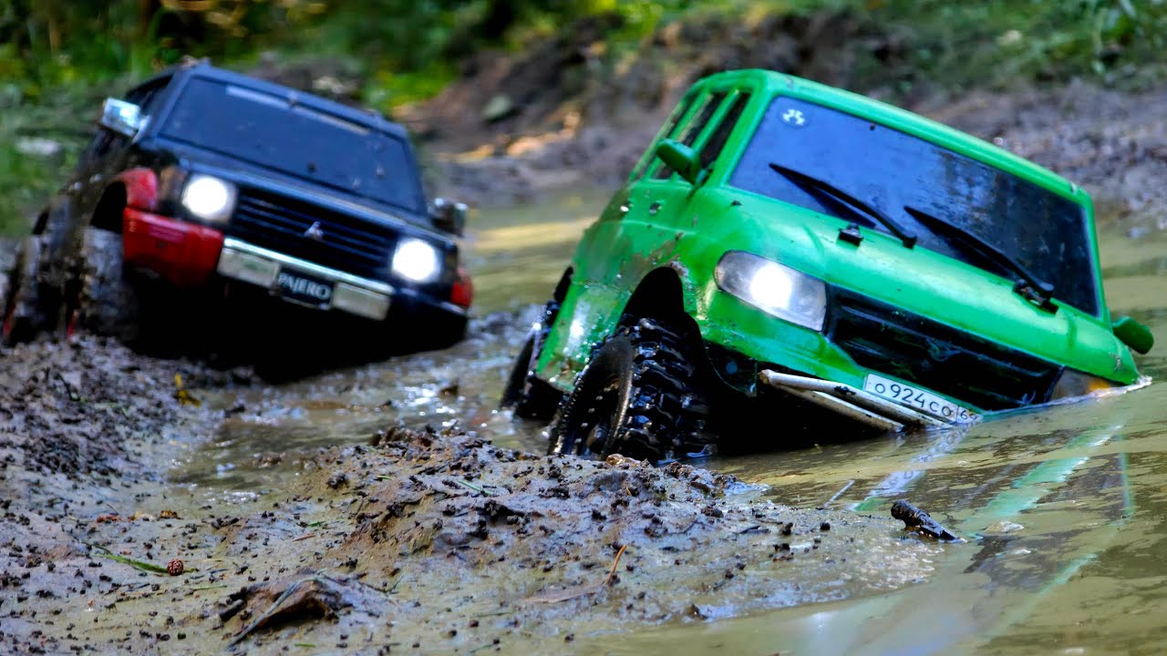 Для этого бездорожья нужно что-то помощнее! ... Сравнил УАЗ и Pajero ... RC OFFroad 4x4