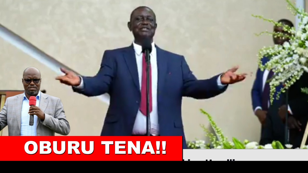 OBURU AGAIN!! Laughter as Oburu Odinga mourns Johana Ngeno inn Church during requiem mass!