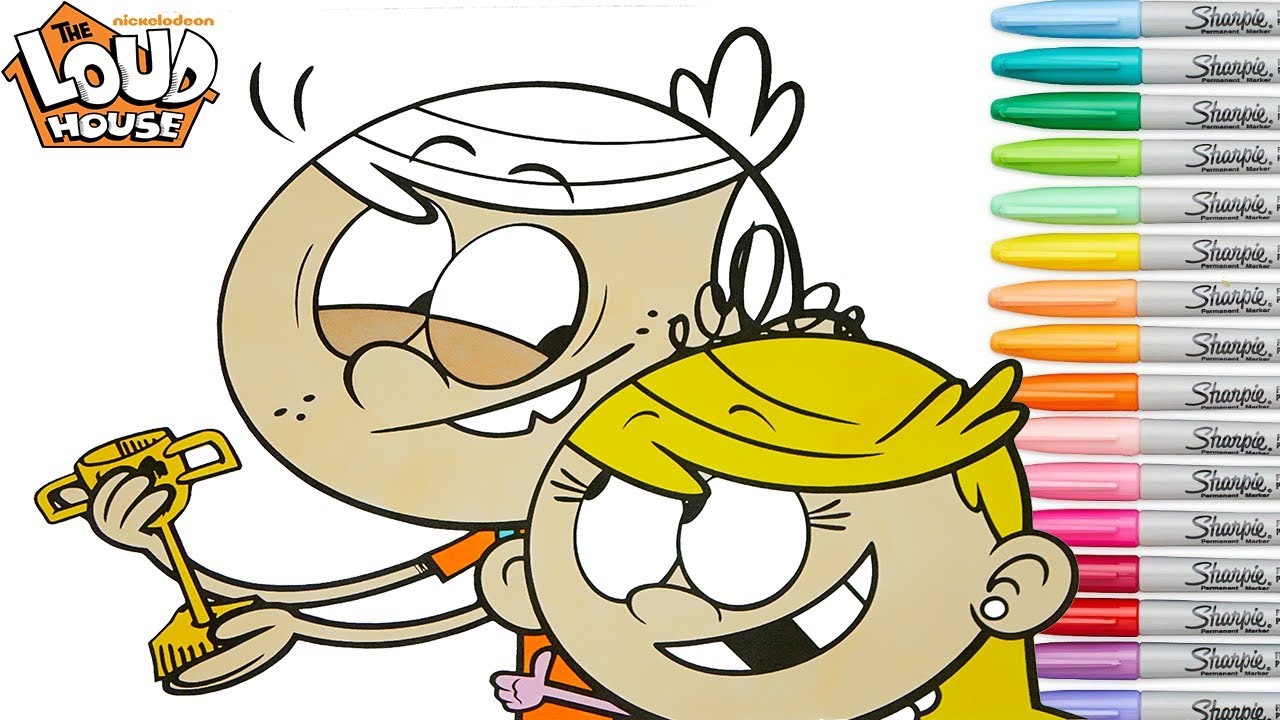 The Loud House Coloring Book Pages Lincoln Lola  Rainbow Splash
