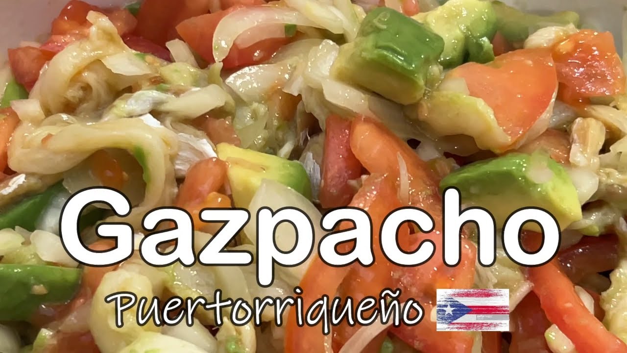 Gazpacho Puertorriqueño (how to make Puerto Rican style salted cod fish salad)