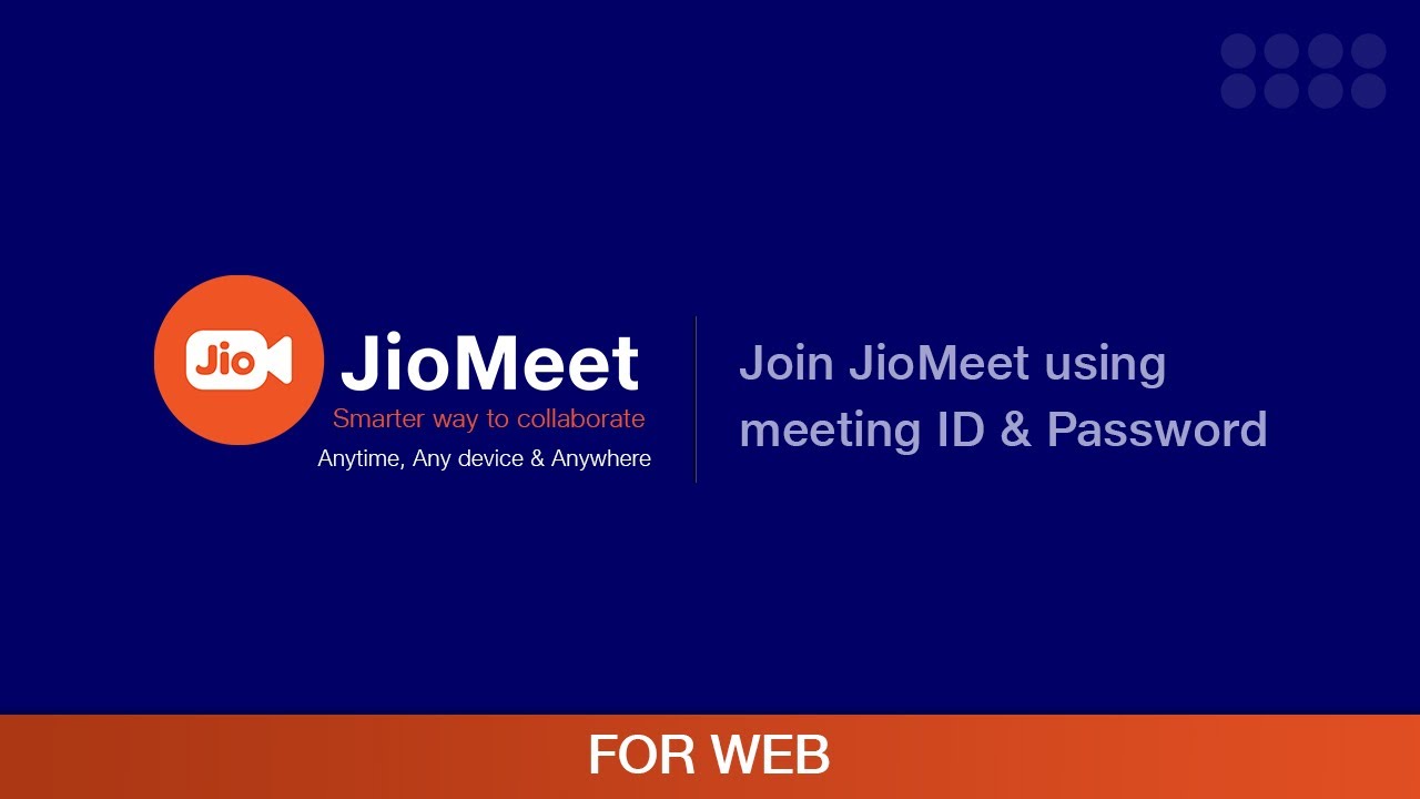 How to Join a JioMeet call using meeting ID and Password | Using a Web Browser