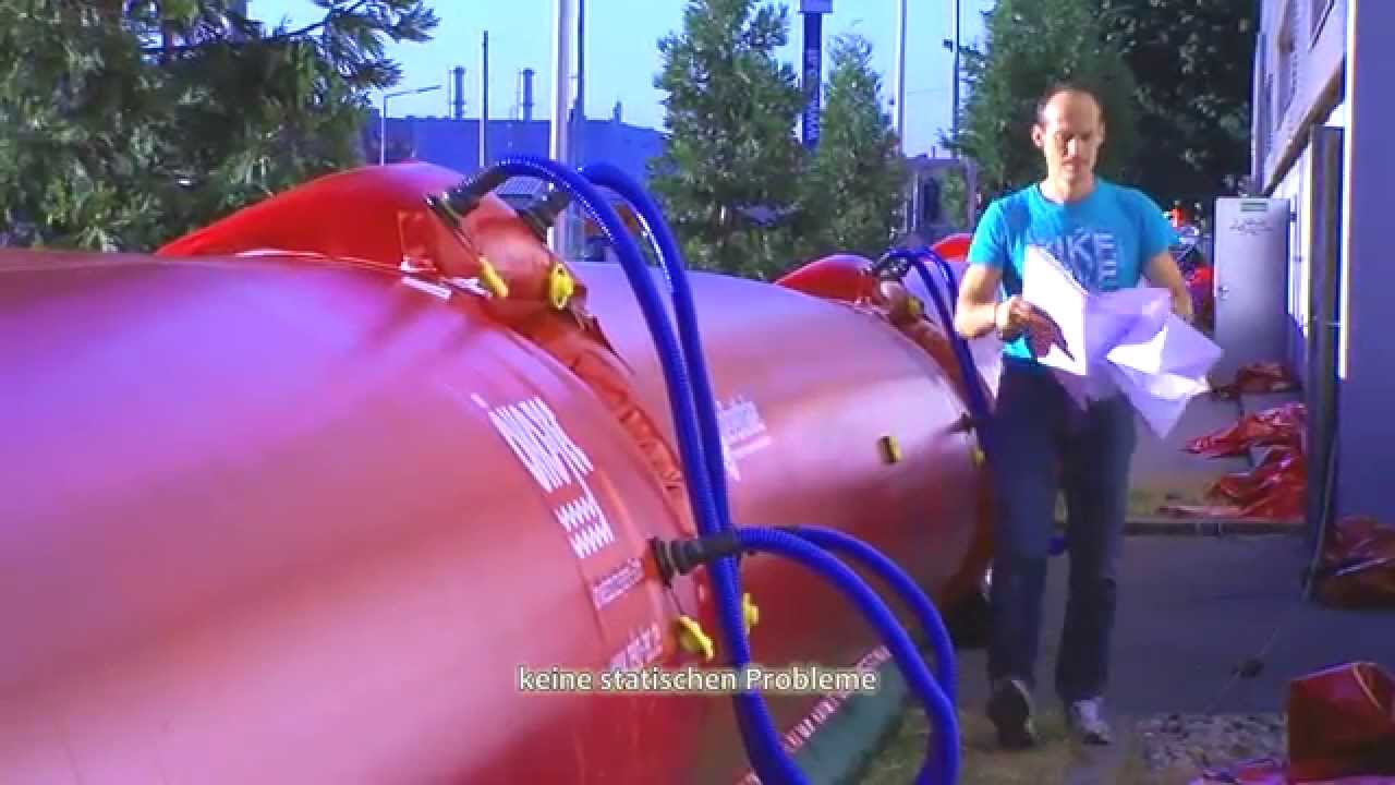 Der Öko-Tec Schlauchwall im Einsatz bei VOESTALPINE in Linz an der Donau