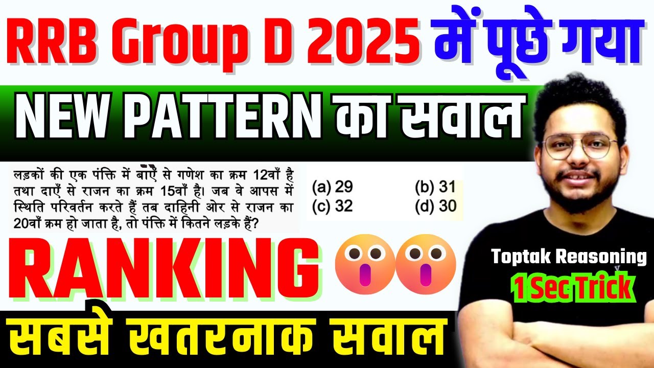 🔥Analogy Reasoning Short Trick 🔥 रेलवे exam में पूछे जाने वाले प्रश्न | RRB Group D | Ranking