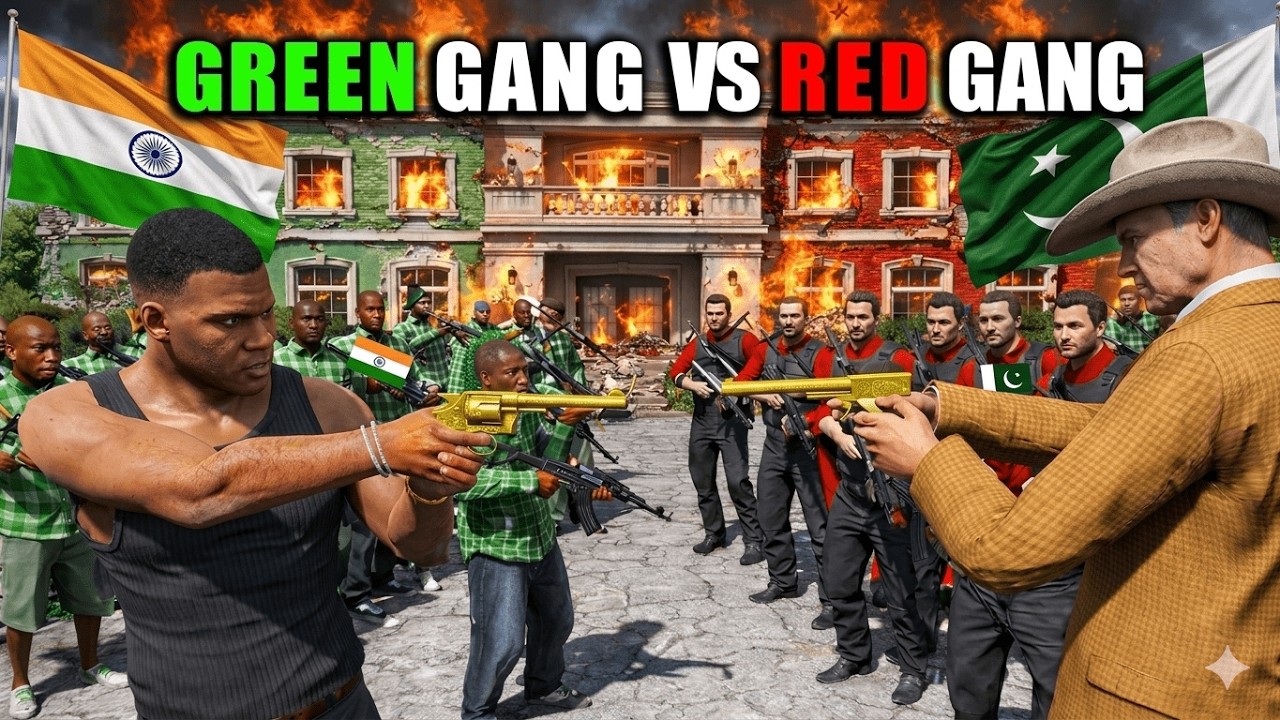 Franklin Blue Gang VS Duggan Red Gang Challenge In GTA 5!
