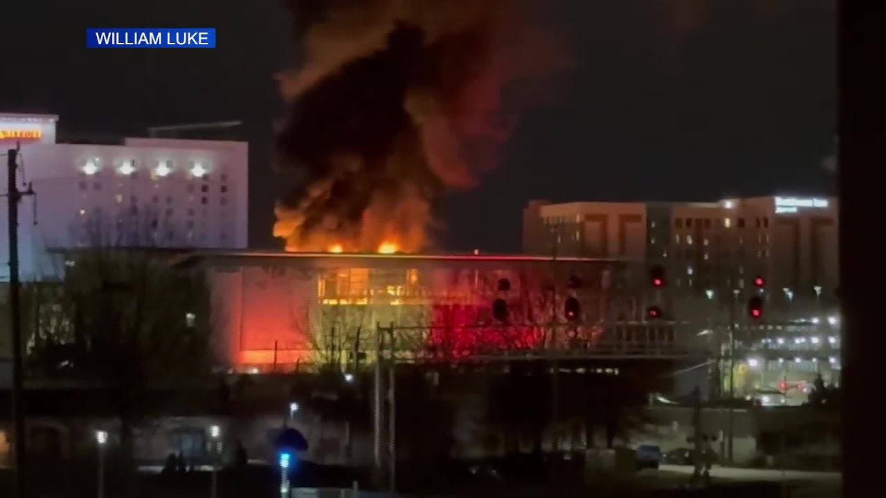 VIDEO: Large fire at Raleigh Convention Center (no audio)
