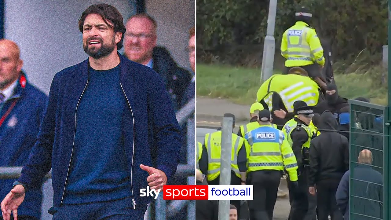 Russell Martin given a police escort as Rangers fans block team bus