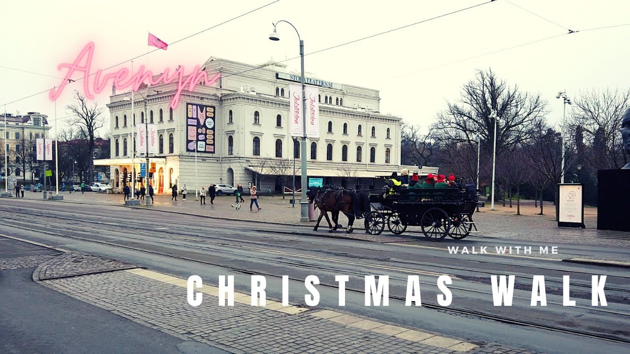 Christmas city walk in Gothenburg [4K 60fps]🎄