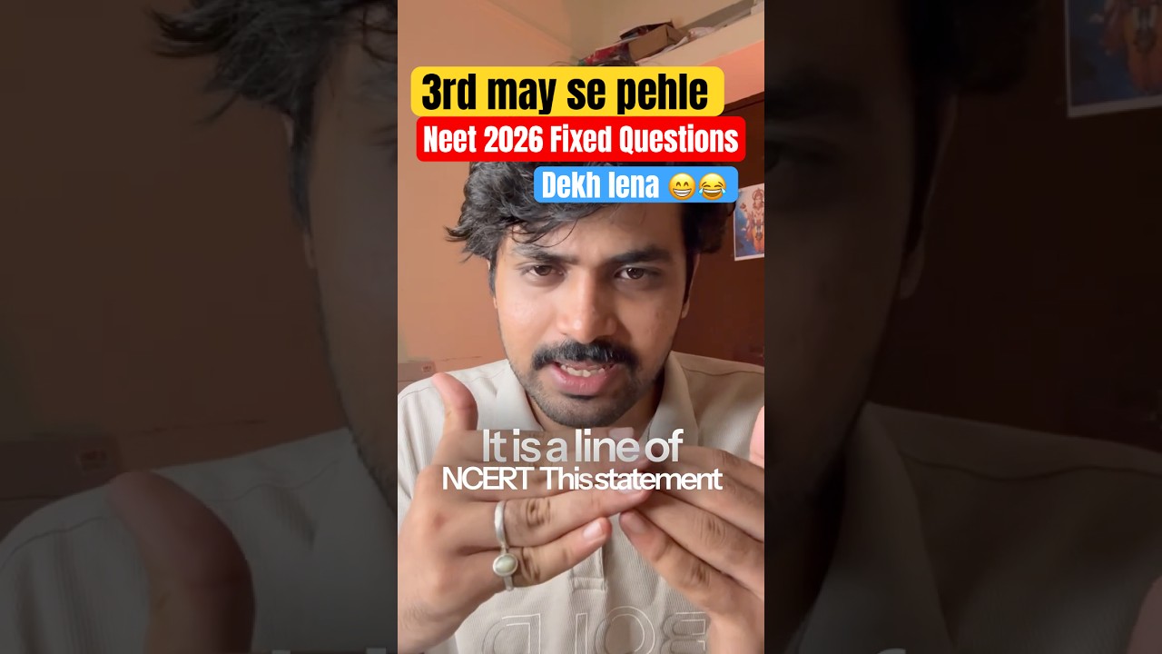 NEET 2026 Important Questions 🔥| Mostly Ignored