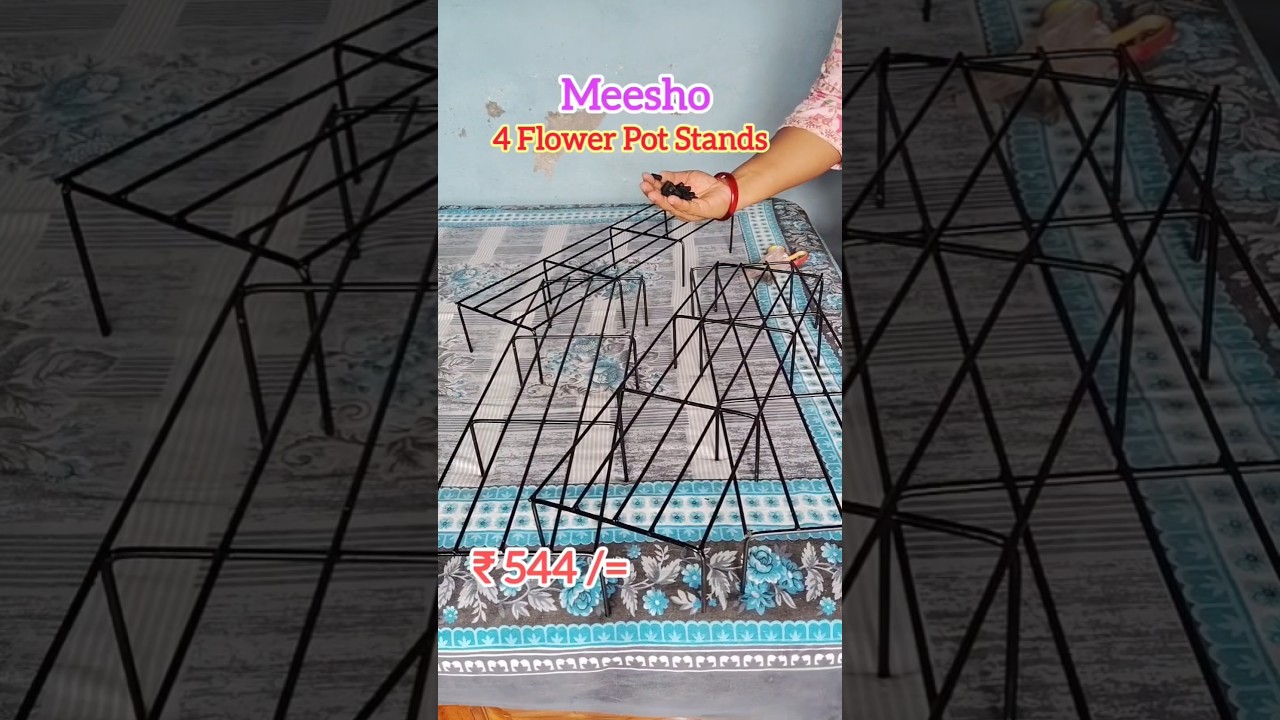 Meesho || Flower Pot Stands Review #meeshofinds #gardening #bestquality #productreview #shorts