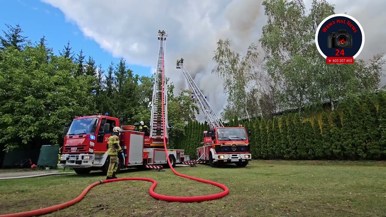 🔴 POŻAR HALI W SULEJÓWKU 🔴