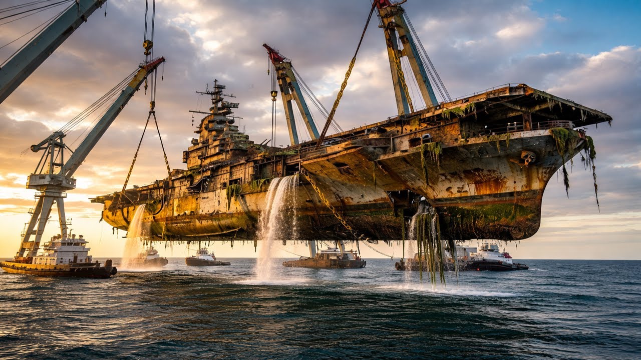 Lost for Decades..Salvaging, and Restoring a World War I Aircraft Carrier Beneath the Ocean