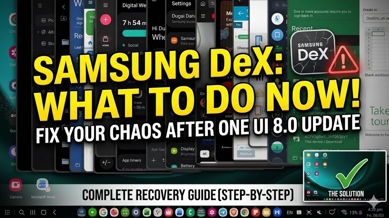 Samsung Classic DeX перестал работать после One UI 8.0? Что делать ПРЯМО СЕЙЧАС! (Исправление)