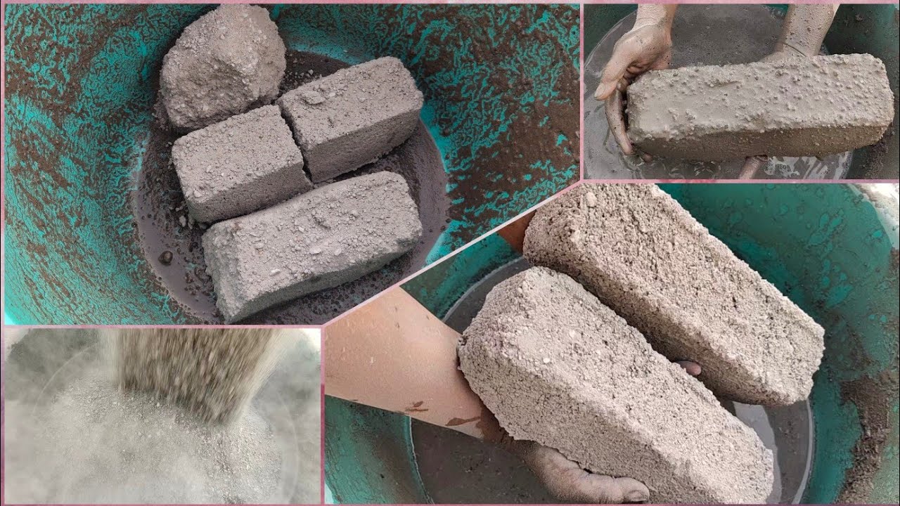 Asmr | chunks shape of sand cement white stones crumblig dry/water satisfying asmr | SAASMR |
