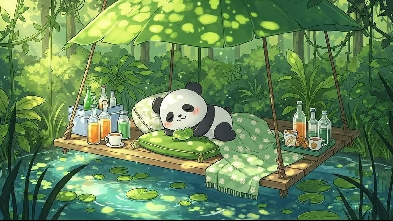Panda's Rainy Day Cafe ☔️✨ Lofi Beats for Chill Time ☕️ Relax & Focus with Gentle Vibes
