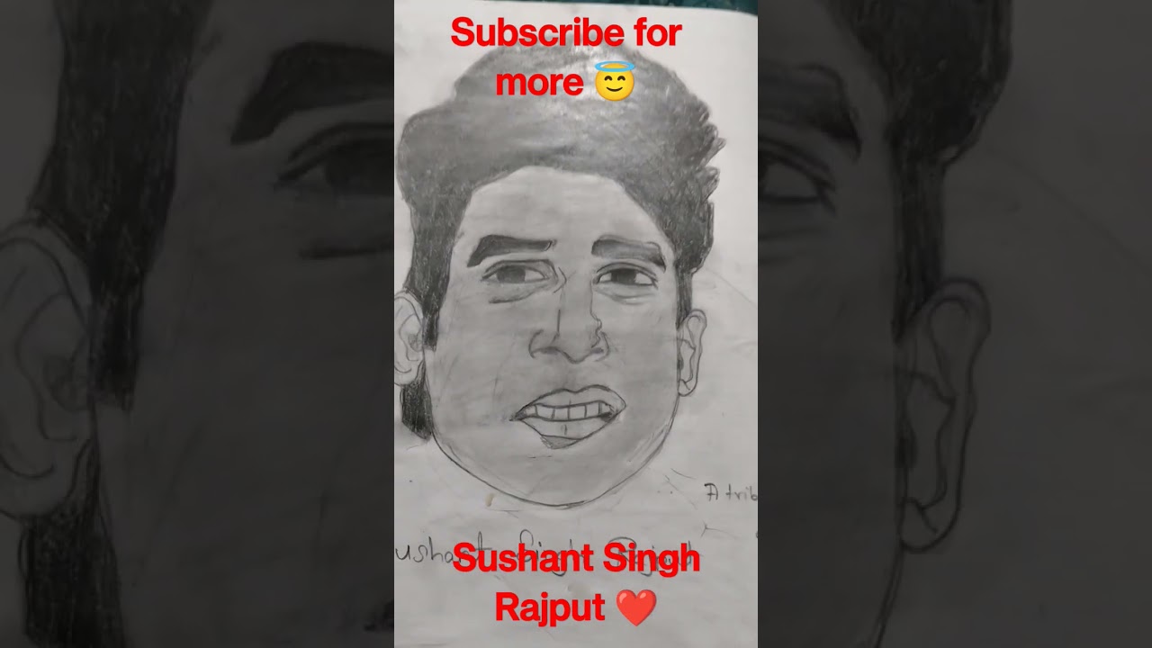 A small tribute to Shushant Singh Rajput❤️💐💐#sketch#viral #short&bull;complete100000likes 1k subscribers👍