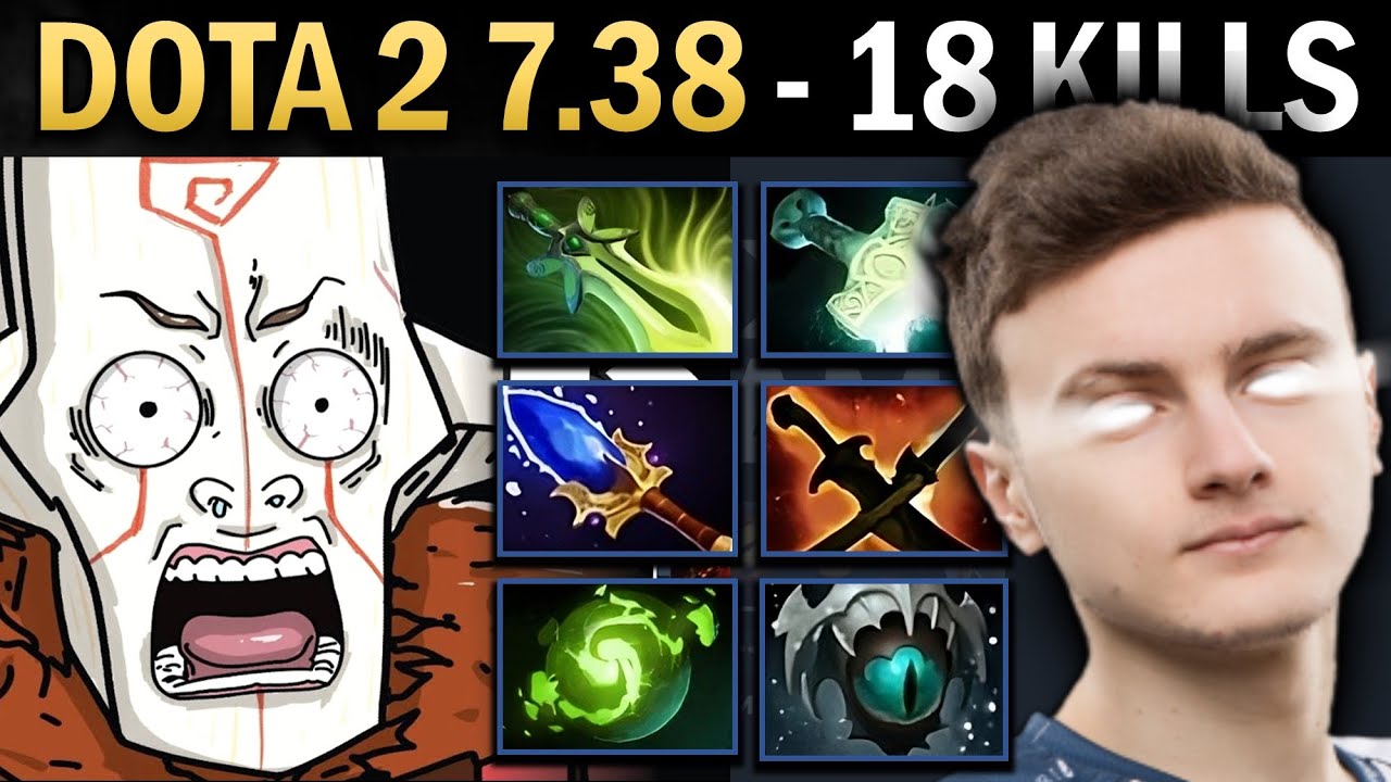 Juggernaut Gameplay Miracle with 18 Kills and Refresher - Dota 7.38
