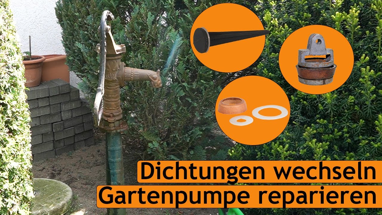 Schwengelpumpe reparieren | Gartenpumpe restaurieren | Lederdichtung wechseln  Pumpen von Gardinger