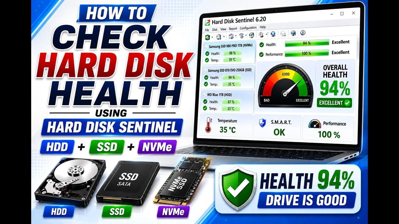 How to Check Hard Disk Health in Windows 11 | HDD, SSD & NVMe Health Check