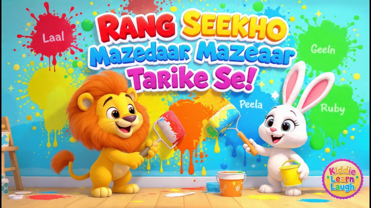 Rang Seekho Bachon 🎨 | Learn Colors in Urdu & English | Fun Video for Kids