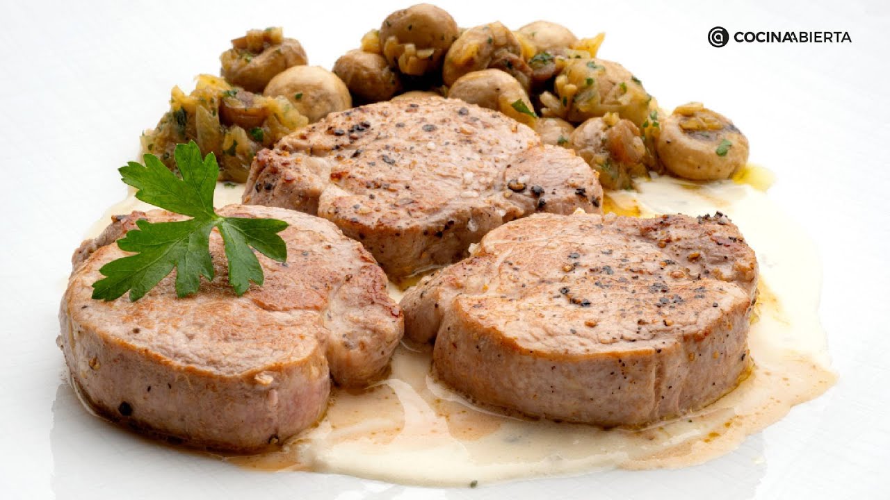 Solomillo de cerdo en salsa de queso azul, receta sencilla para cualquier ocasión