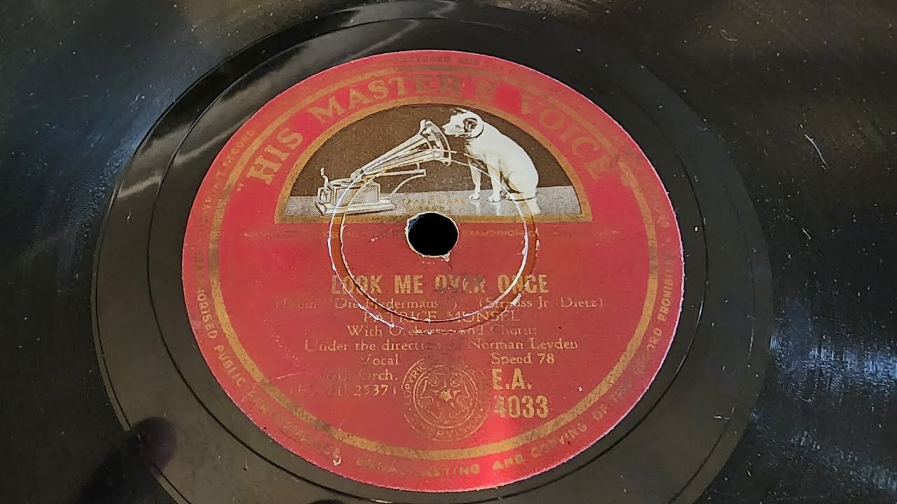 Look Me Over Once. Patrice Munsel. HMV 78rpm Shellac Record from 1951?