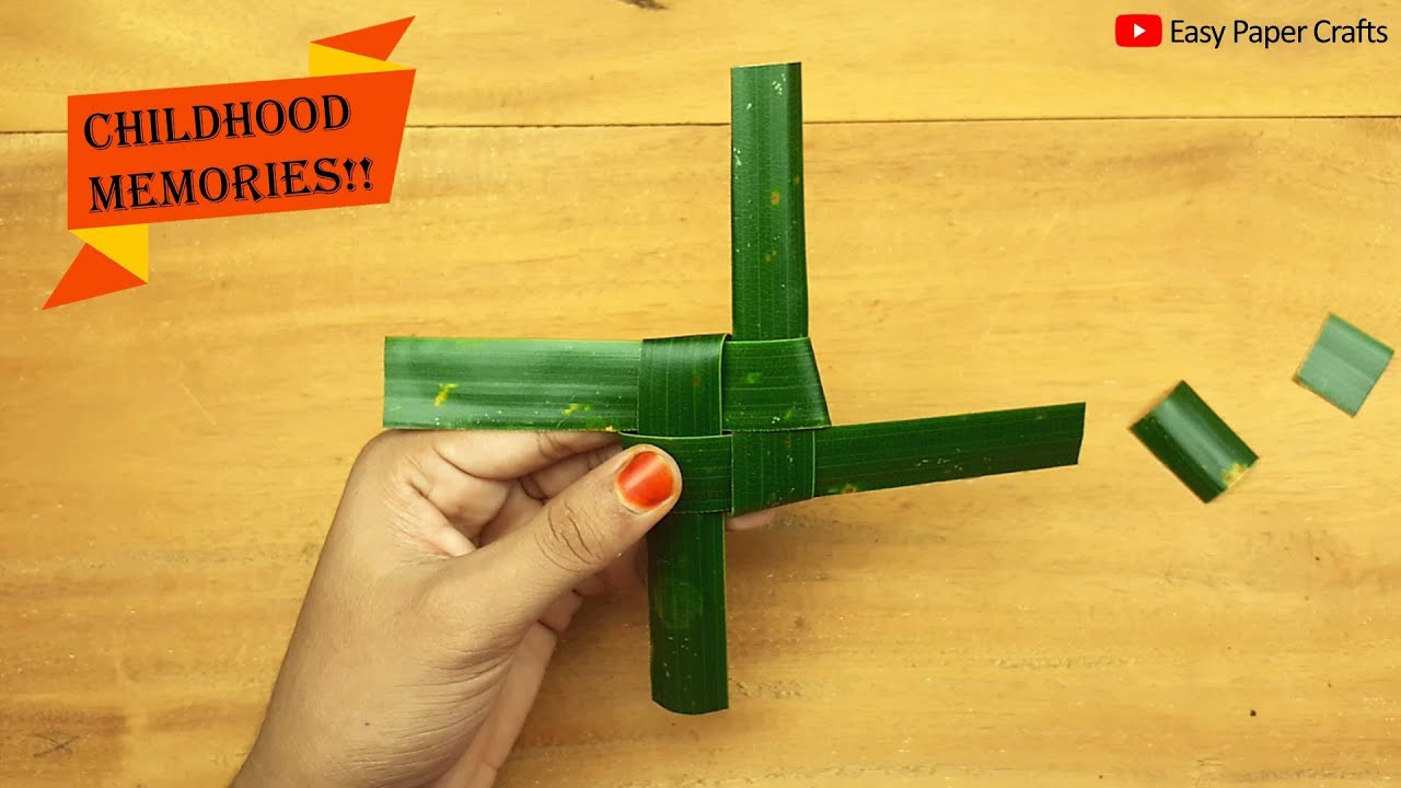 Coconut Leaf Toys: Leaf Craft Ideas For Kids | Easy Coconut Leaves Windmill Making