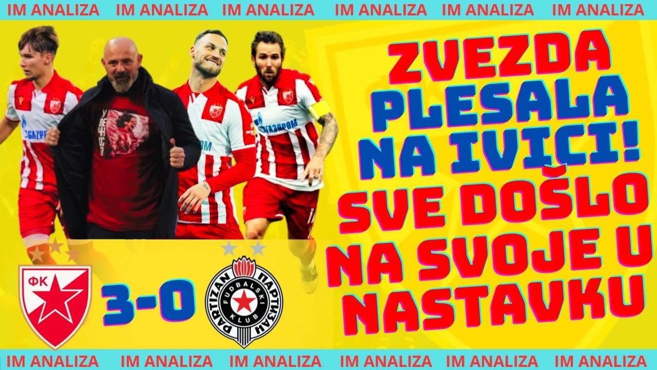 Zvezda, TAKTIČKI, uprkos lošem startu, dobila derbi 3-0! #crvenazvezda #delije 