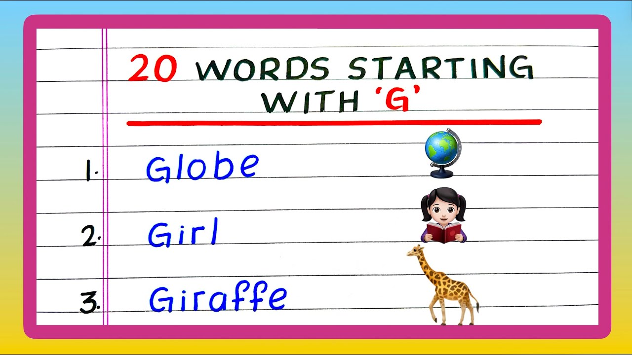 Words Starting with 