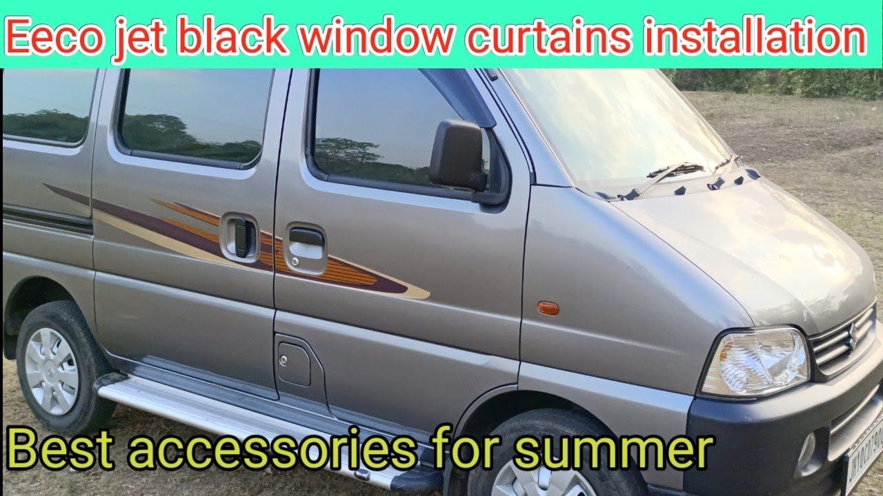 maruti eeco 2023 jet black window curtains installation। best car window sunshade। @Xplore Auto