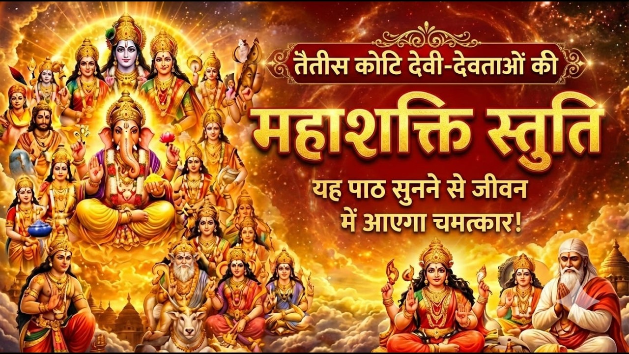 33 कोटि देवी-देवताओं की स्तुति - सम्पूर्ण देवी-देवता कृपा स्तोत्र - Most Powerful All Gods Stuti