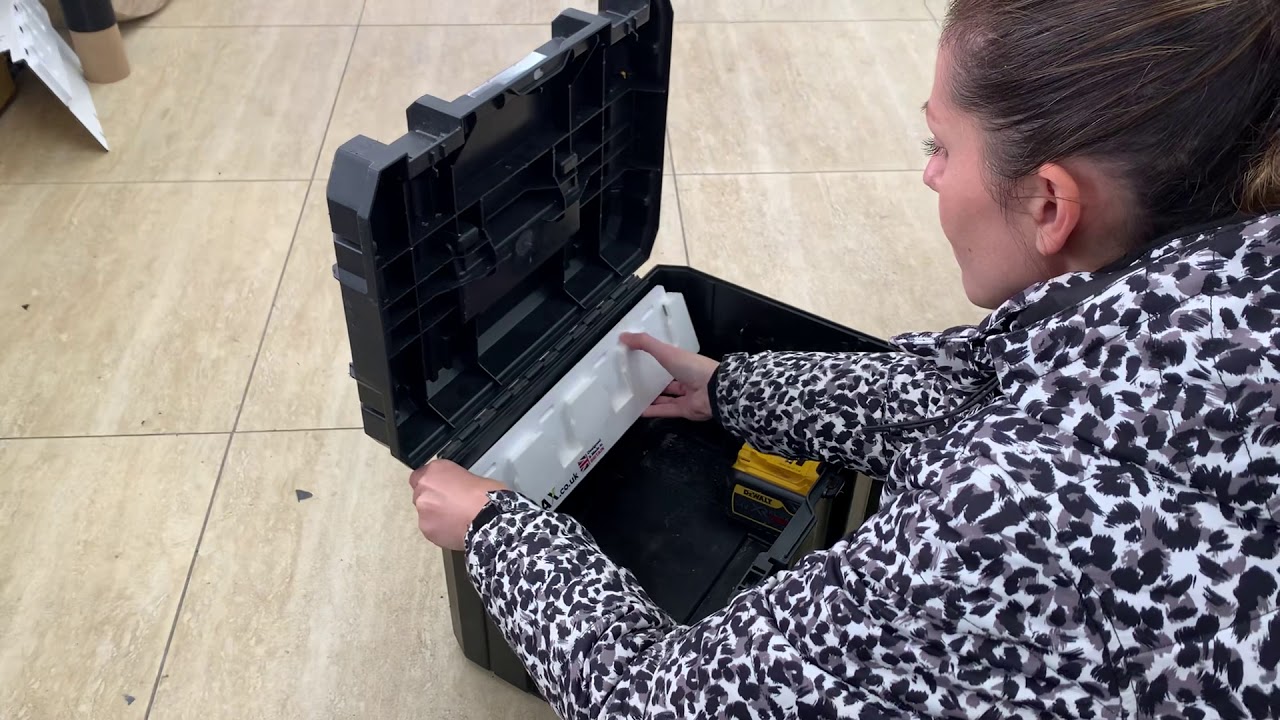 DeWalt Tstak battery rack holder insert by Power Rax storage solutions
