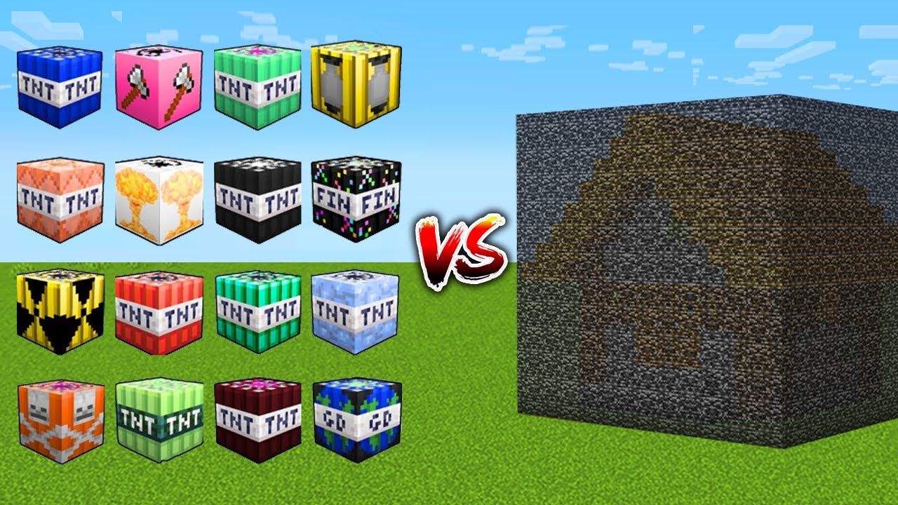 Which TNT is the Most Powerful vs Safest House? - Minecraft Battle