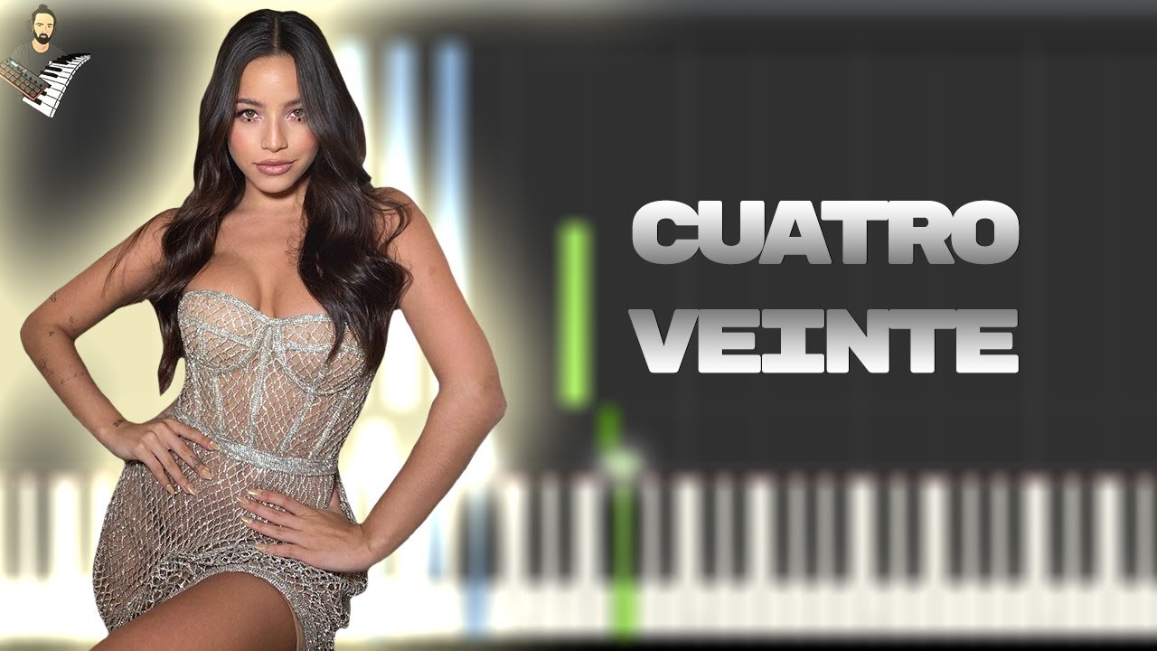Emilia - CUATRO VEINTE | Instrumental Piano Tutorial / Partitura / Karaoke / MIDI