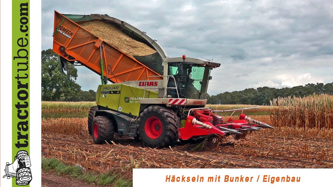Bunkerhäcksler aus Eigenbau im Mais 2018 - LU Tolkamp