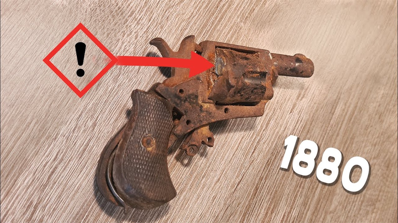Реставрация все еще заряженного револьвера Bulldog 1880 года - стрельба