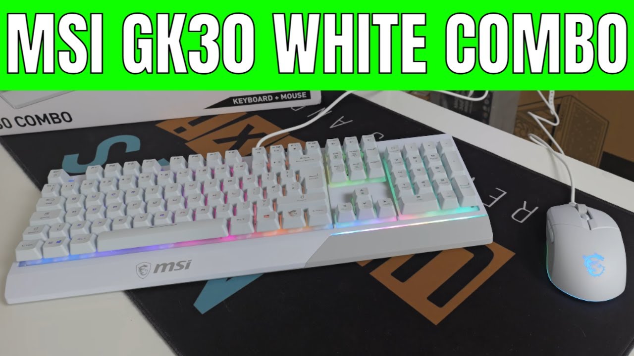 ВЫГОДНЫЙ БЕЛЫЙ комплект игровой клавиатуры и мыши MSI GK30 + GM11