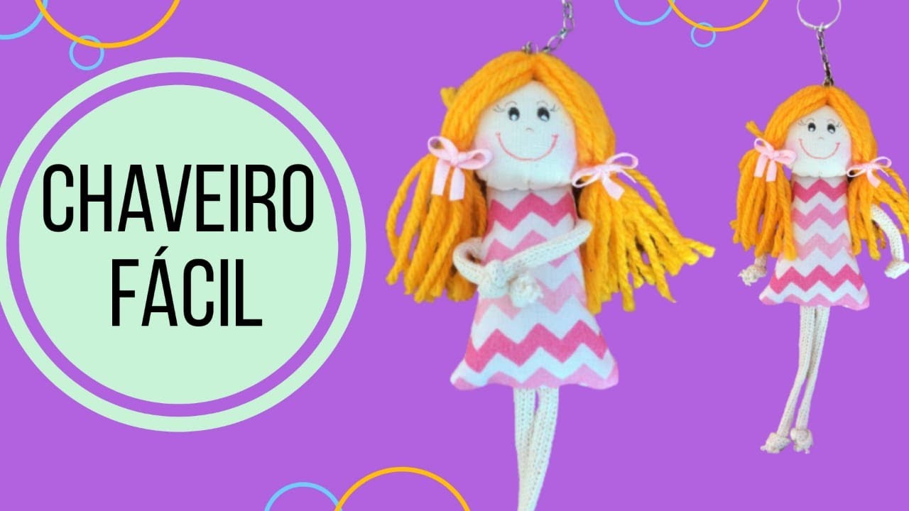 BONEQUINHA CHAVEIRO PASSO A PASSO