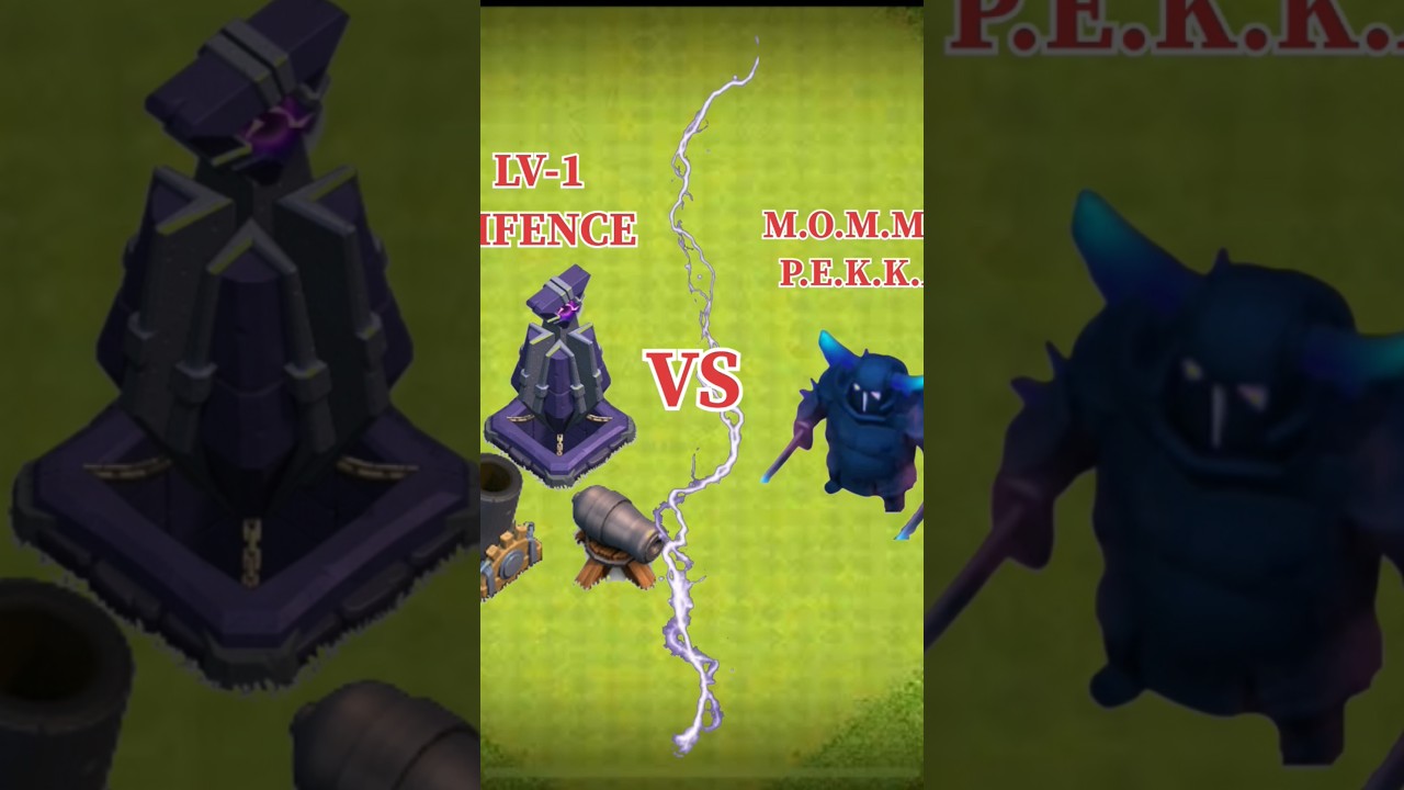 ALL Leval 1 Difence VS MOMMA PEKKA  #coc #gameplay #sumit007 #cocbases
