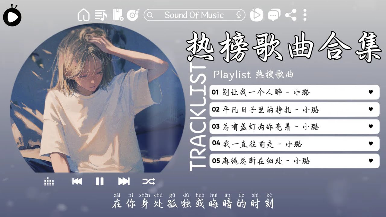 小璐精选歌单 | 抖音最火流行歌曲5首合集 | 感动心弦超好听歌曲合集 | 这音乐一听就上头 ♪【動態歌詞/高音質/Pinyin/Lyrics Video】♪