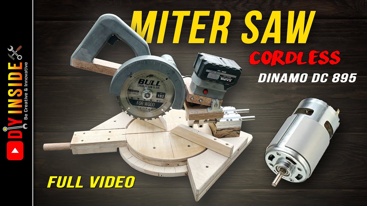 cara membuat Miter Saw Cordless dari DINAMO DC 895 : Full Video #diy
