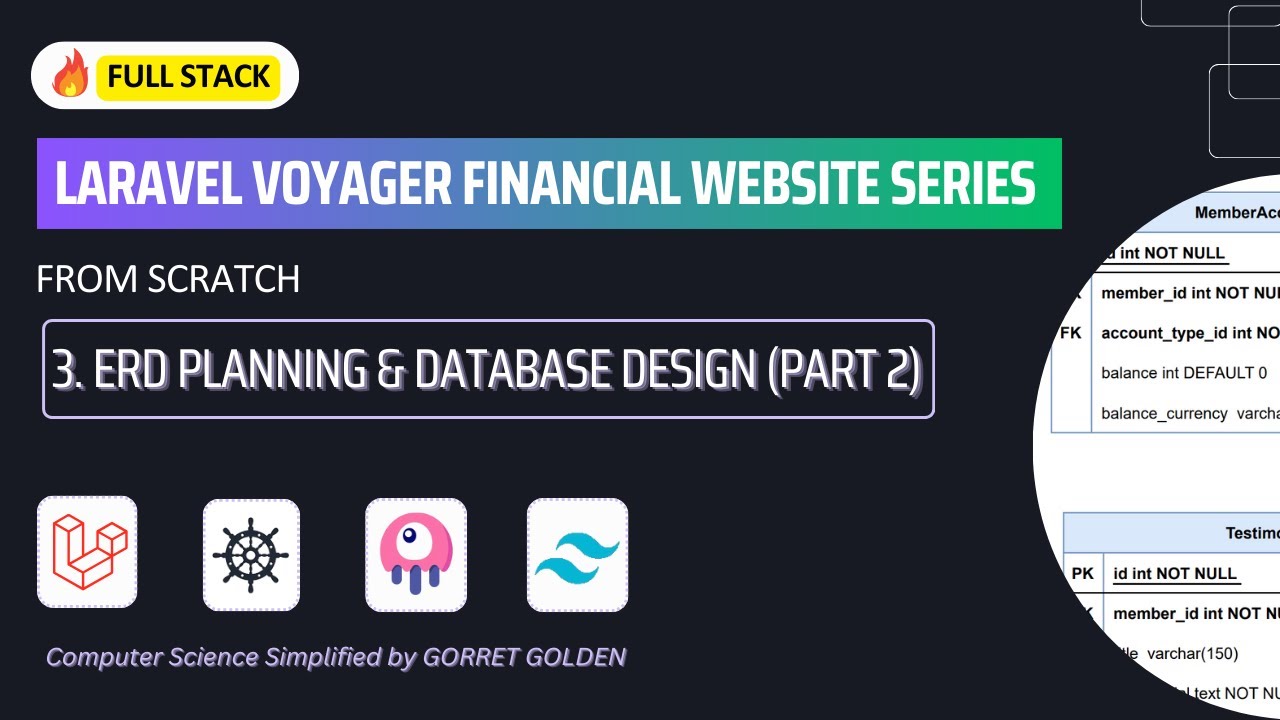 Laravel Voyager Financial Website - ERD & Database Design (Part 2) | Laravel Admin Panel Tutorial