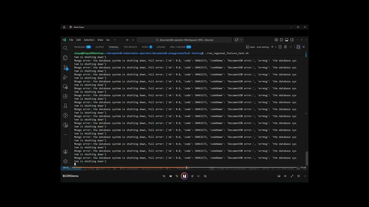 DocumentDB OSS &ndash; BCDR Testing with Chaos Testing Playground