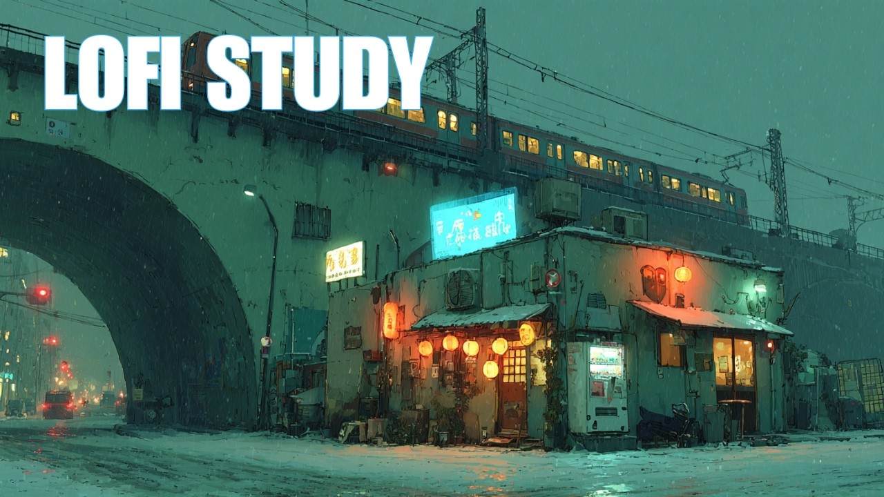 Under the Tracks ❄️ Cozy Winter Night Lofi | Calm Ambient Flow
