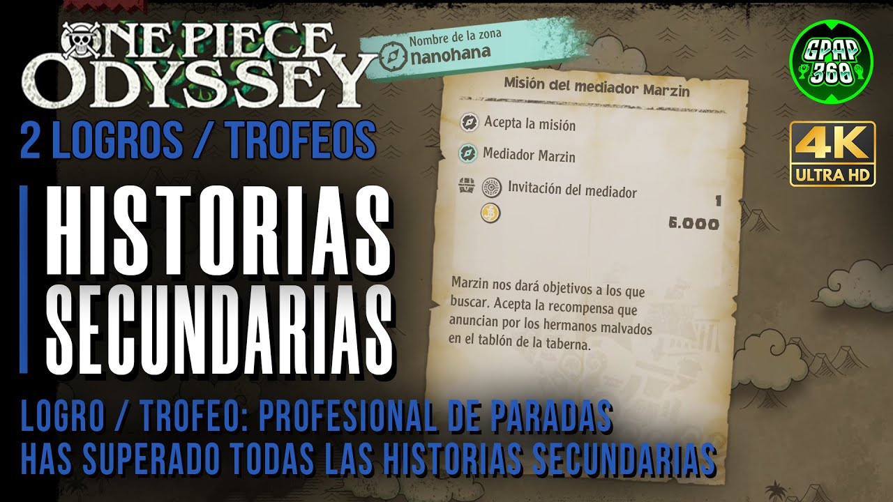 One Piece: Odyssey | Guía de TODAS las Historias secundaria (Logro / Trofeo: Profesional de paradas)