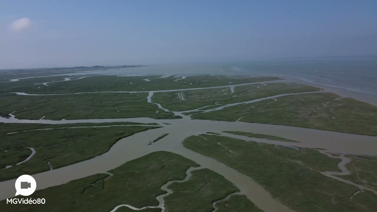 Le Cap Hornu, Saint Valéry Sur Somme#baie #drone #bateaux