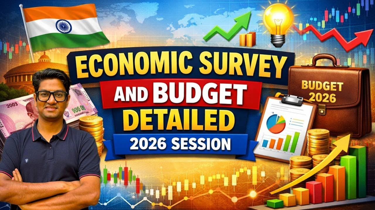 Economic Survey and Budget 2026  Detailed Discussion For All Exams CUET PG UGC NET UPSC IES PGT RBI