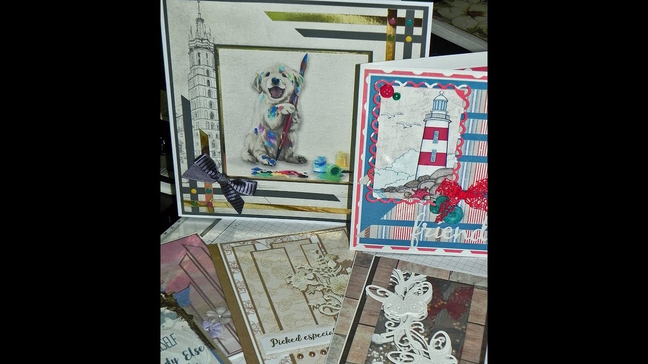 Paper strip greeting card designs: paper crafting