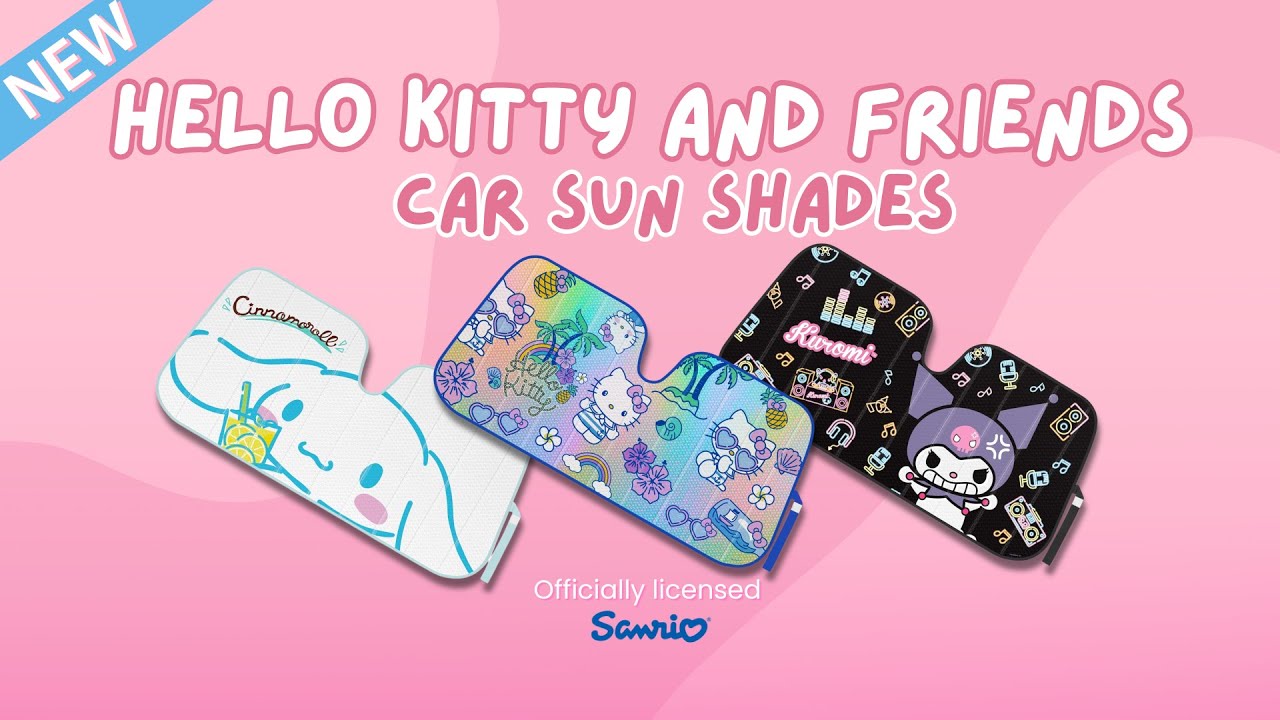 BEST Hello Kitty - Cinnamoroll - Kuromi Sun Shades You Can Get for Your Car On Amazon