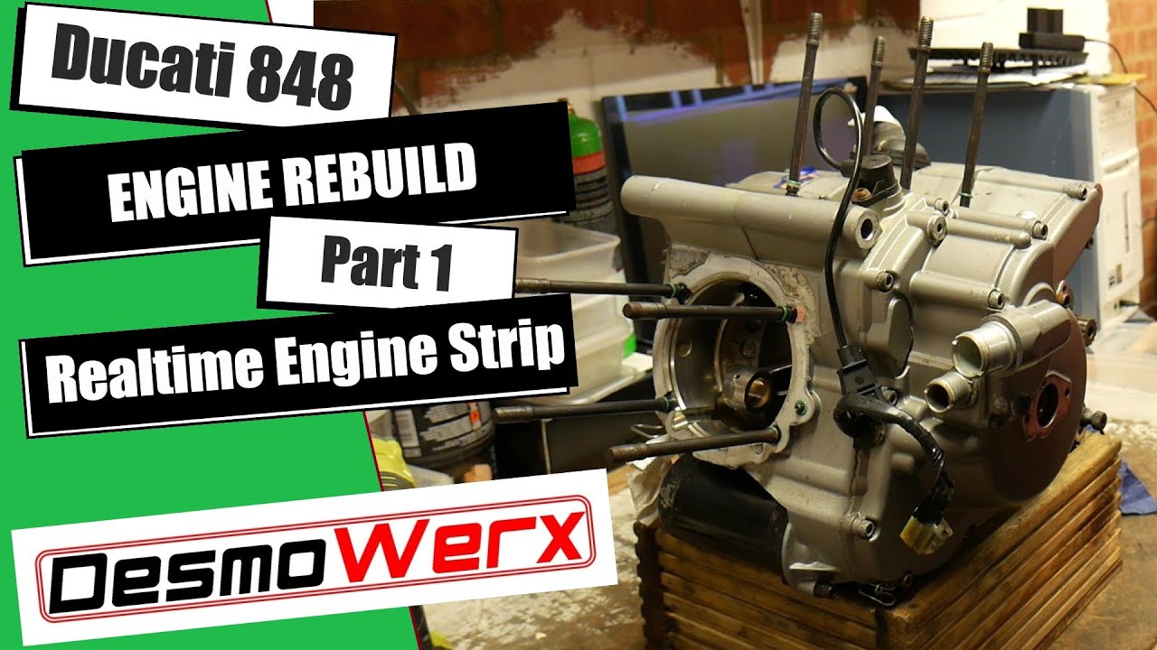 Ducati 848 Bottom End Engine Strip and Disassembly - Real time follow along. 1098 similar.